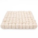 Topfuntersetzer 18 cm Filzkugeln viereckig uni