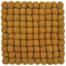 Topfuntersetzer 18 cm Filzkugeln viereckig uni