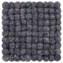 Topfuntersetzer 18 cm Filzkugeln viereckig uni
