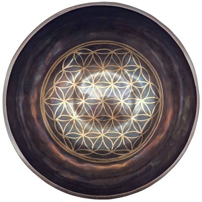 Klangschale mit Blume des Lebens Gravur Ø ca. 25 cm