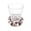 TAS Tassenuntersetzer 9 cm anthrazit/grau/rosa rund
