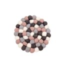 TAS Tassenuntersetzer 9 cm anthrazit/grau/rosa rund