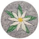 Filz-Topfuntersetzer 18 cm Edelweiß mit...