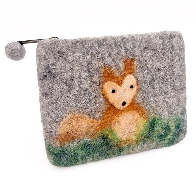 Felted Bag Fox, small 15 x 12cm