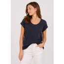 Shirt ELLA Slub-Cotton mit Rücken-Dreieck