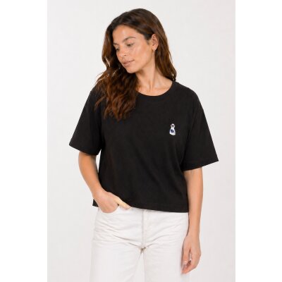 T-Shirt boxy MEERKAT COFFEE women