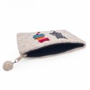 Felted Bag Maxi Two Cats 22 x 17 cm