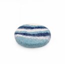Tassenuntersetzer 10 cm rund Streifen blau mix, 4er-Set