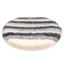 Topfuntersetzer 20 cm rund Filz Streifen grau mix