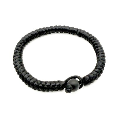 Glücksknoten Armband schwarz, dick