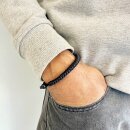 Glücksknoten Armband schwarz, dick