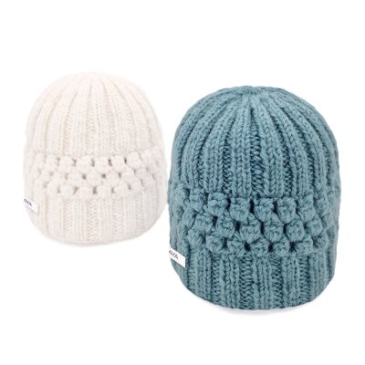 Woolen Hat Rib-Dot-Mix