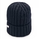 Wollmütze unisex Ripp mit Umschlag