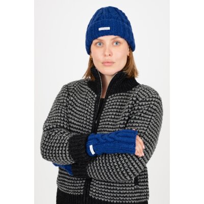 Wrist Warmers  Rib Knit with Plaid