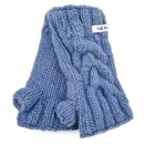 Wrist Warmers  Rib Knit with Plaid