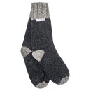 Woolen Socks Rib Knit with Contrast