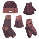 Woolen Socks Rib Knit with Contrast