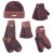 Woolen Socks Rib Knit with Contrast