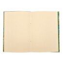 Lokta Papier-Notizbuch Goldeffekt grün