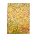Lokta Papier-Notizbuch Goldeffekt orange