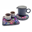 Filz-Topfuntersetzer Double Dots 20 cm rund