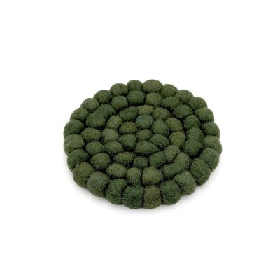 Tassenuntersetzer 9 cm rund moosgrün