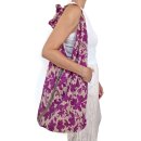 Upcycle 42 Sari Knotentasche ROUND 40 x 25 cm