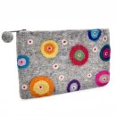 Filzbeutel Bunte Kreisel 20 x 14  cm