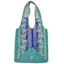 Upcycle 43 Sari Umhängertasche TRIANGLE 39 x 39 cm
