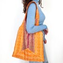 Upcycle 43 Sari Umhängertasche TRIANGLE 39 x 39 cm