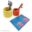Filzgefäß Filztopf Zylinder 3er-Set pastellmint/gelb/pastellorange