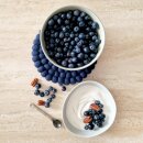 Topfuntersetzer 18 cm uni rund blaubeere
