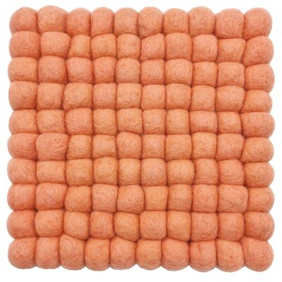 Trivet 18cm square, salmon pink