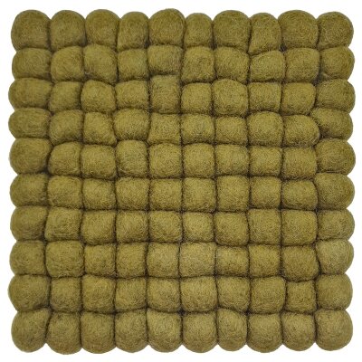 Topuntersetzer 18 cm uni viereckig olivgrün