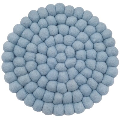 Topuntersetzer 18 cm uni rund pastellblau