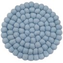 Topuntersetzer 18 cm uni rund pastellblau