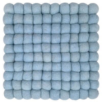 Topfuntersetzer 18 cm uni viereckig pastellblau
