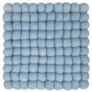 Topfuntersetzer 18 cm uni viereckig pastellblau