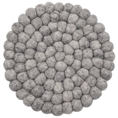 Topuntersetzer 18 cm uni rund hellgrau melange