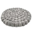 Topuntersetzer 18 cm uni rund hellgrau melange