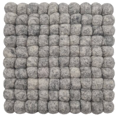 Topfuntersetzer 18 cm uni viereckig hellgrau melange