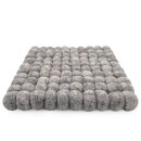 Topfuntersetzer 18 cm uni viereckig hellgrau melange