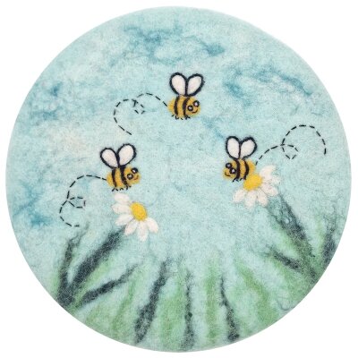 Felted Trivet 20 cm Bee Meadow