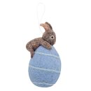 Filzanhänger Ei mit Hase 2er-Set