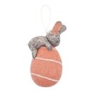 Felted Hanger Egg w. Bunny, 2pcs Set
