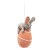 Felted Hanger Egg w. Bunny, 2pcs Set