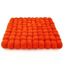 Topfuntersetzer 18 cm orange viereckig Filzkugel