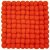 Topfuntersetzer 18 cm orange viereckig Filzkugel