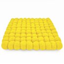 Topfuntersetzer 18 cm zitronengelb viereckig Filzkugel