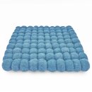 Topfuntersetzer 18 cm himmelsblau viereckig Filzkugel